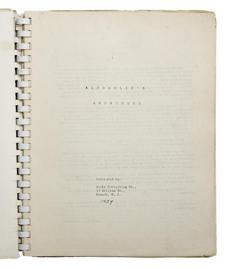 Rare Alcoholics Anonymous "Multilith" Edition (1 of 5)