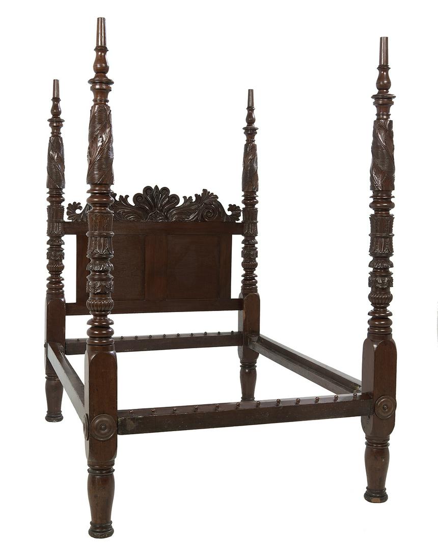 American Classical Mahogany Tall-Post Bed (1 of 2)