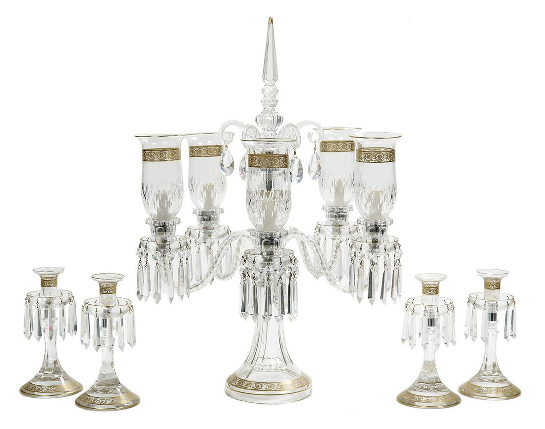 St. Louis Candelabrum & 4  Matching Candlesticks (1 of 2)