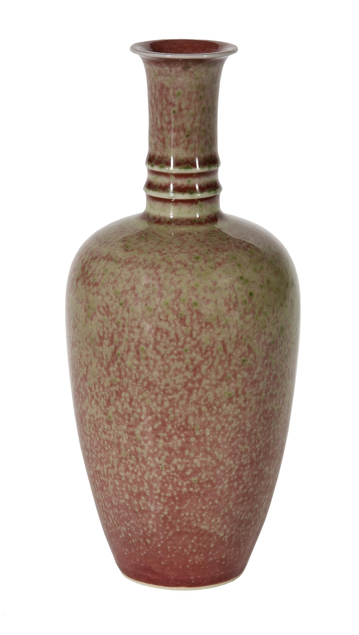 Chinese Peach Bloom-Glaze Porcelain Vase (1 of 2)