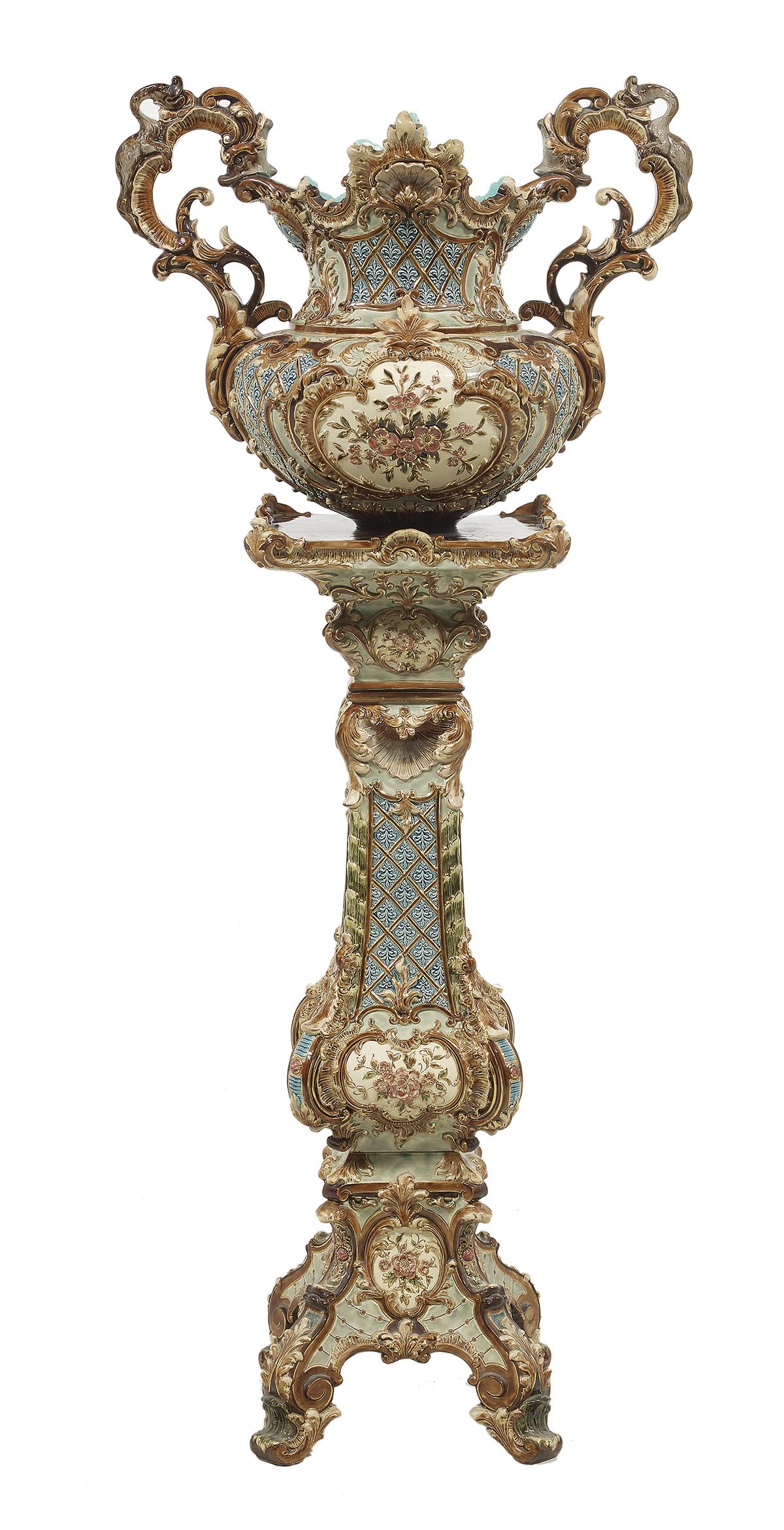 Wilhelm Schiller & Sons Jardiniere on Stand (1 of 2)