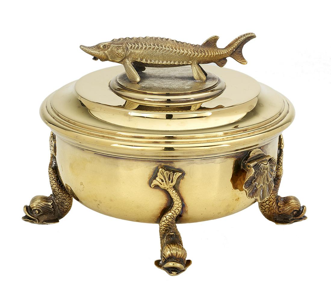 Garrard & Co. Sterling Silver-Gilt Caviar Dish (1 of 2)