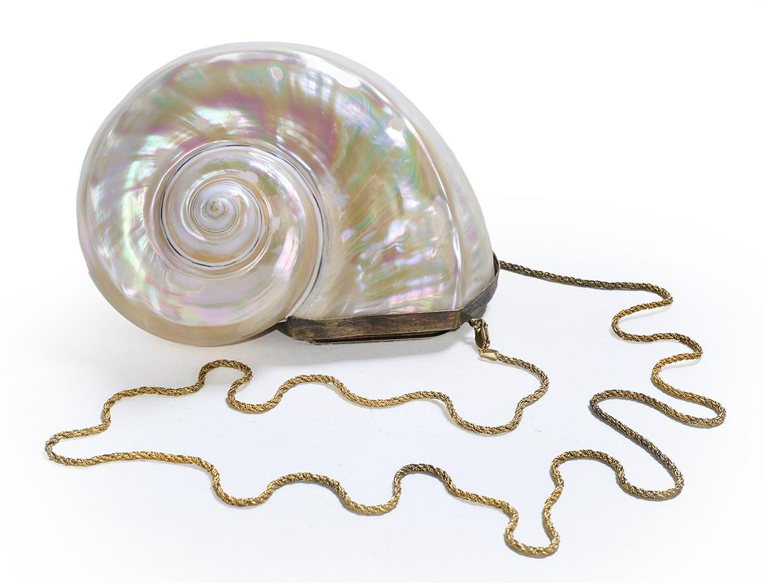 Judith Leiber Large Natural "Shell" Minaudiere (1 of 3)