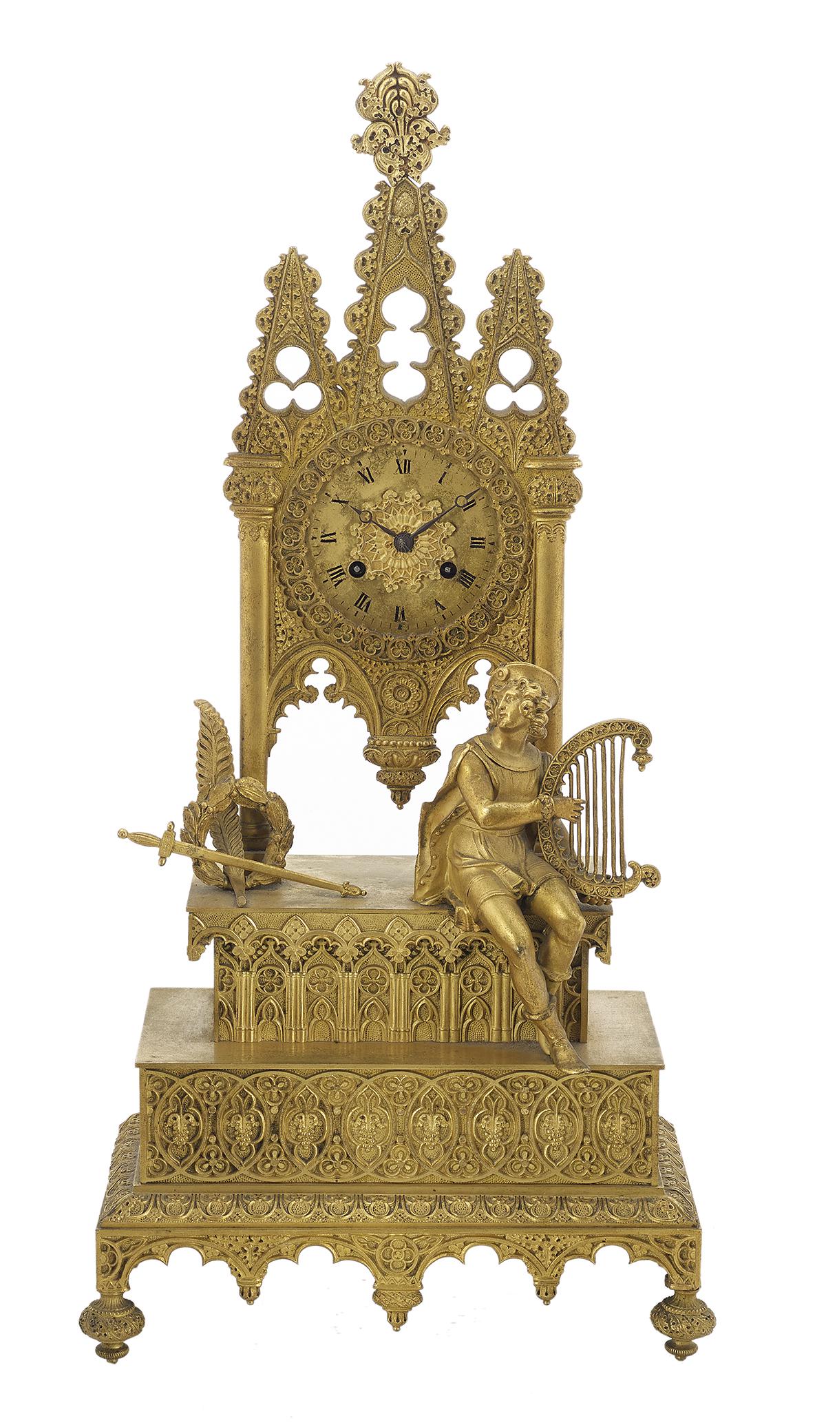 French Restauration Gothic Revival Clock (1 of 2)
