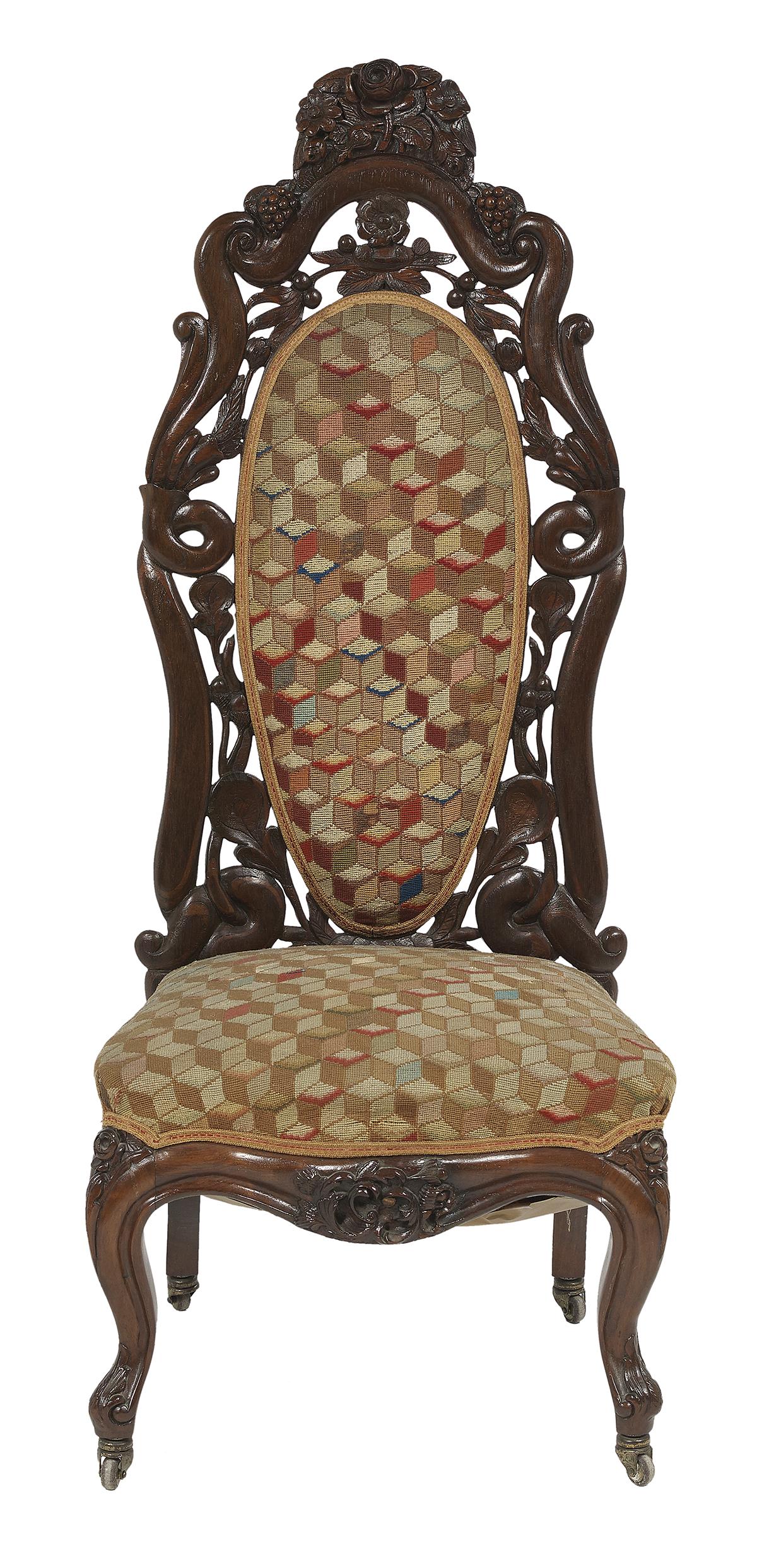 American Rosewood Chair, Attributed to Belter (1 of 2)