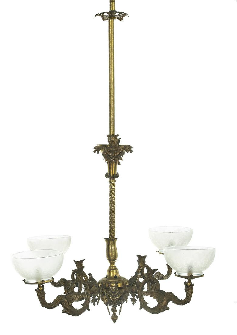 Unusual Bronze Gasolier (1 of 1)