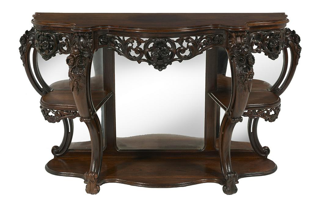American Laminated Rosewood Console Table (1 of 3)