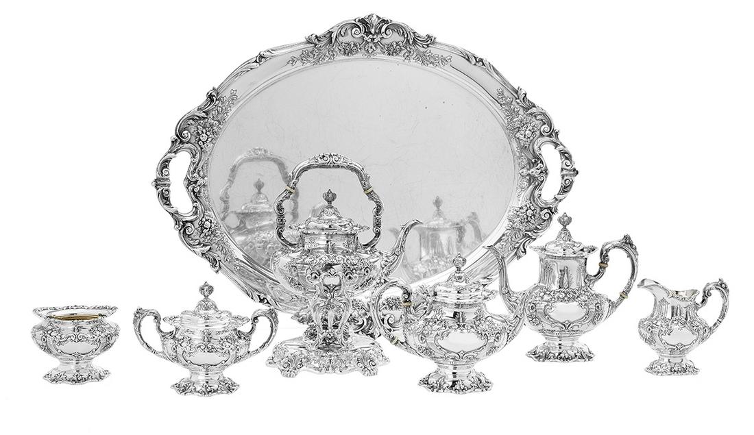 7 Piece "Francis I" Sterling Coffee & Tea Set (1 of 1)