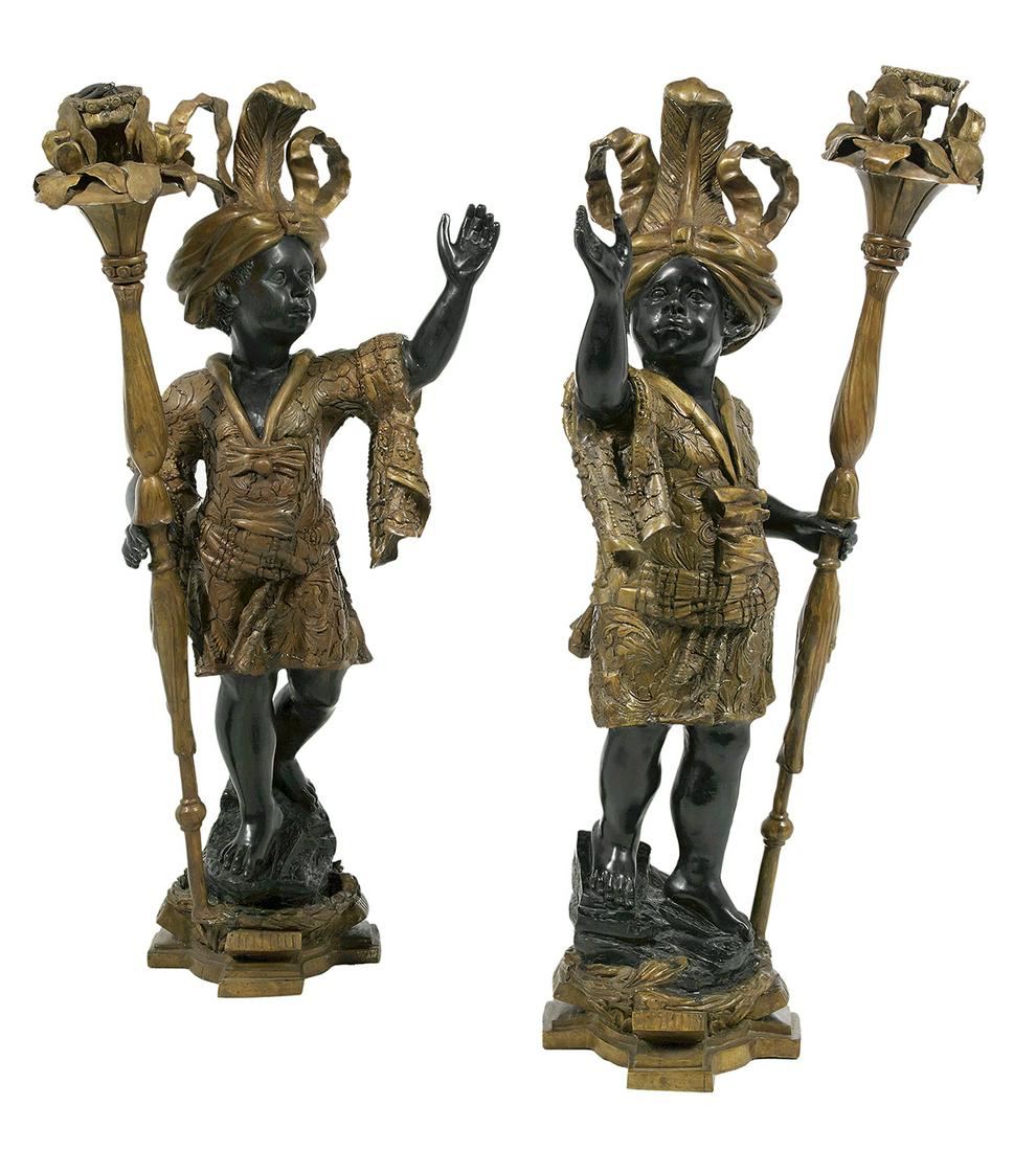 Tall Pair of Bronze Blackamoor Figures (1 of 2)