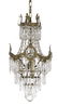French Bronze and Crystal Hall Chandelier