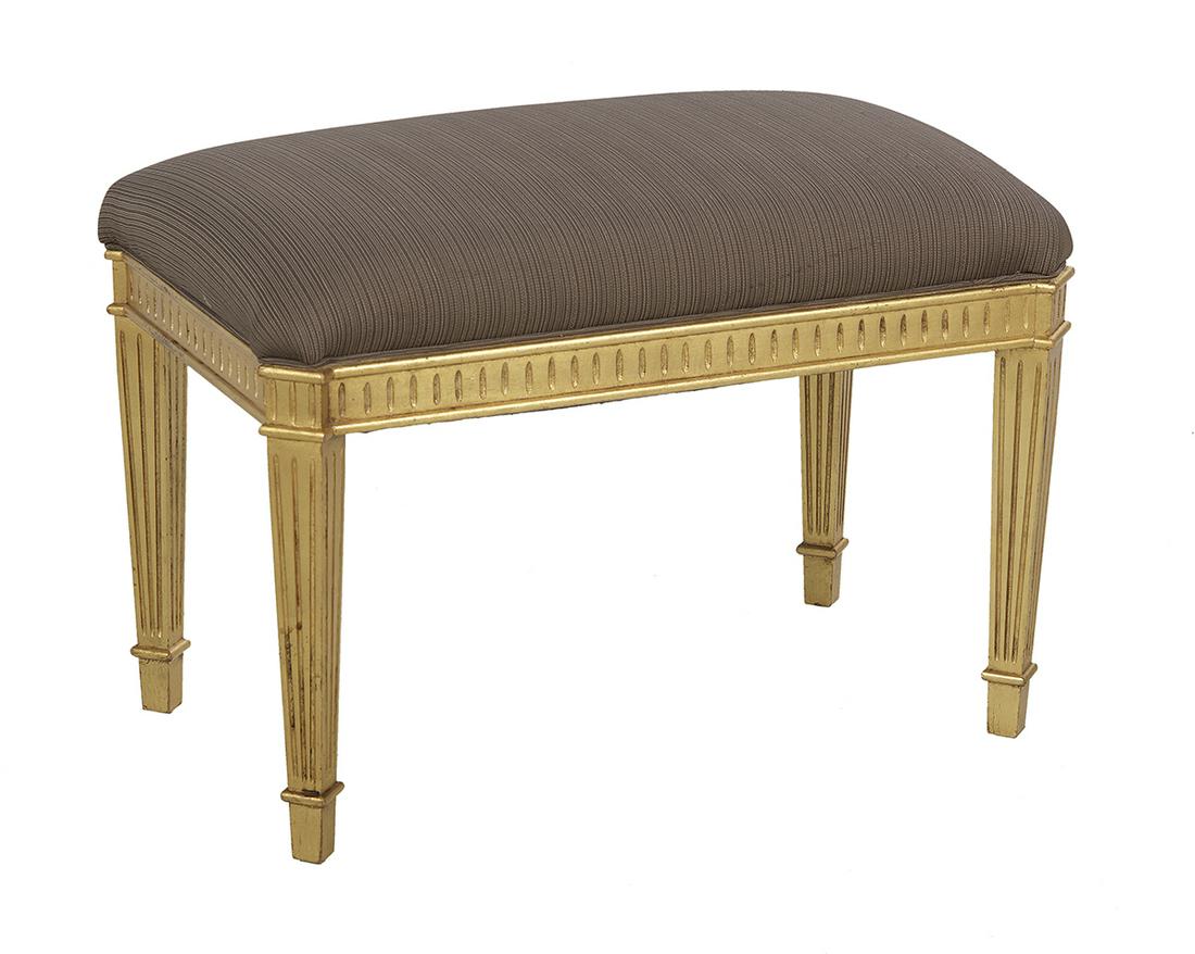 Louis XVI-Style Giltwood Stool (1 of 1)