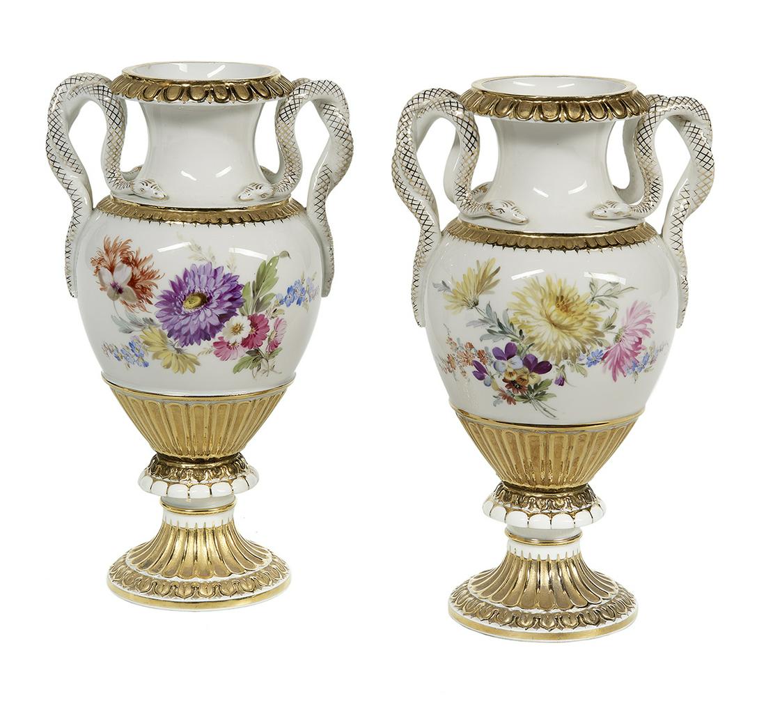 Pair of Meissen Porcelain Urns (1 of 3)