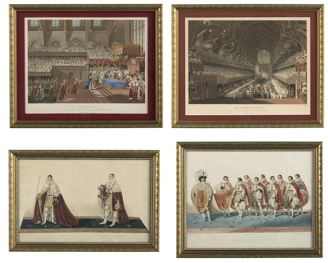 Four Prints of the Coronation of King George IV (1 of 9)