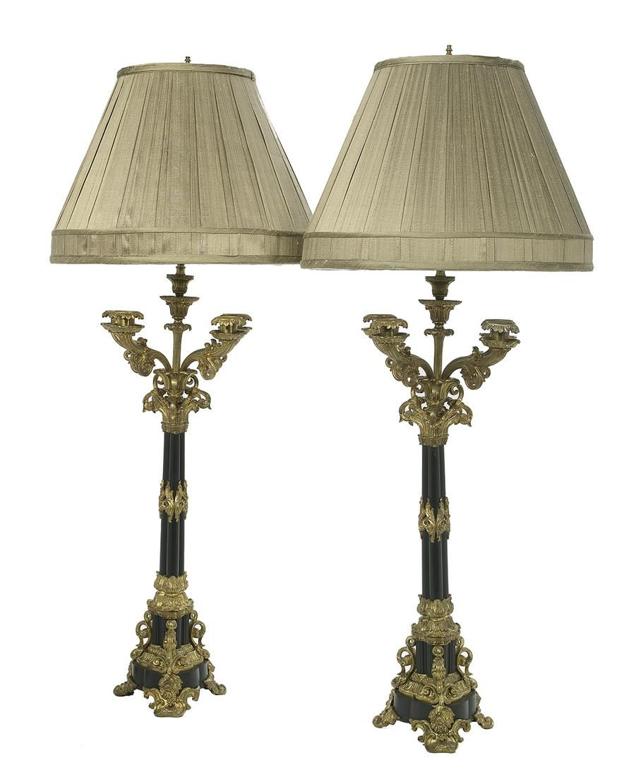 Pair of William IV Bronze Candelabra (1 of 1)