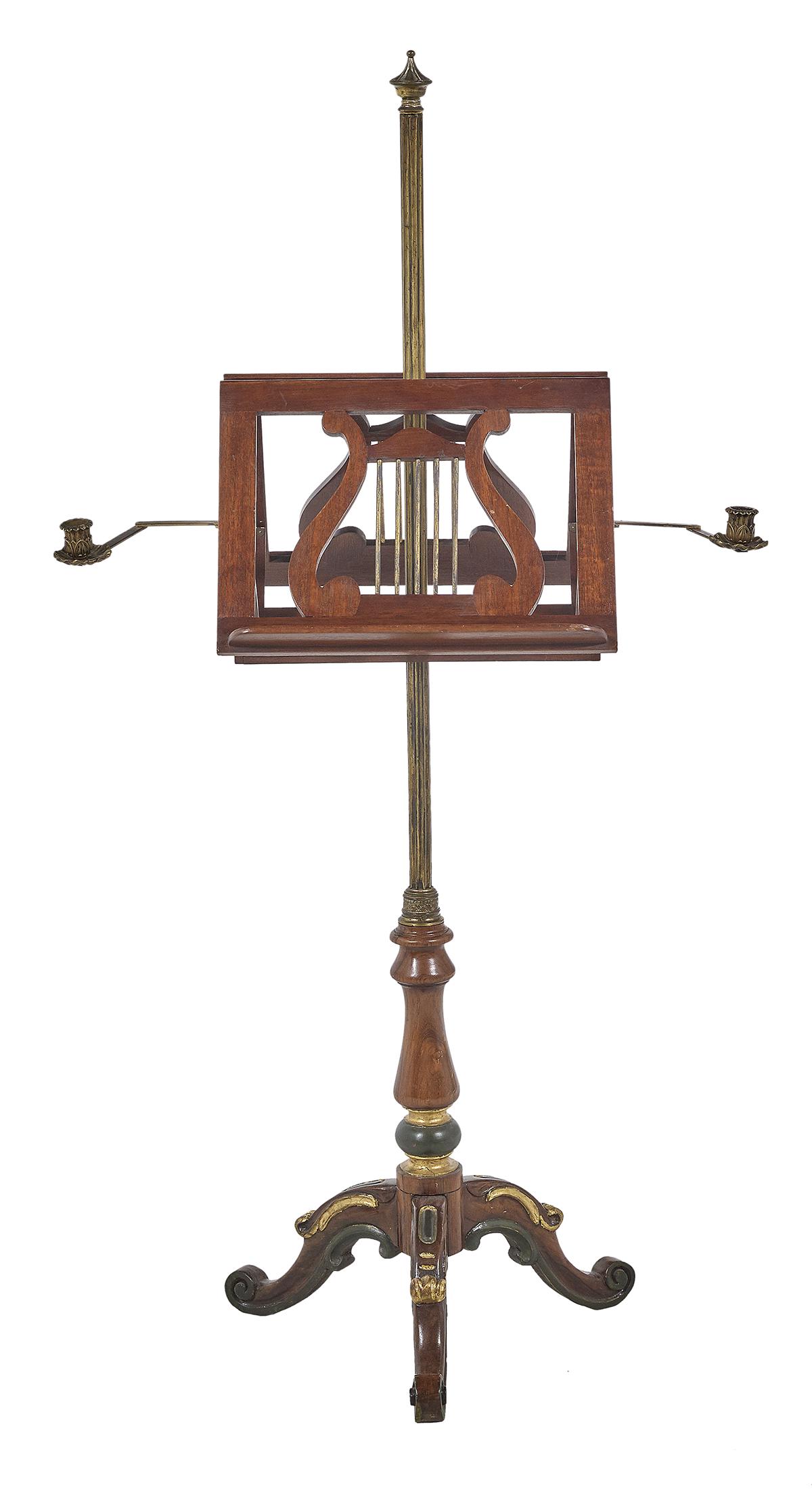 Victorian Parcel-Gilt Mahogany Music Stand (1 of 2)