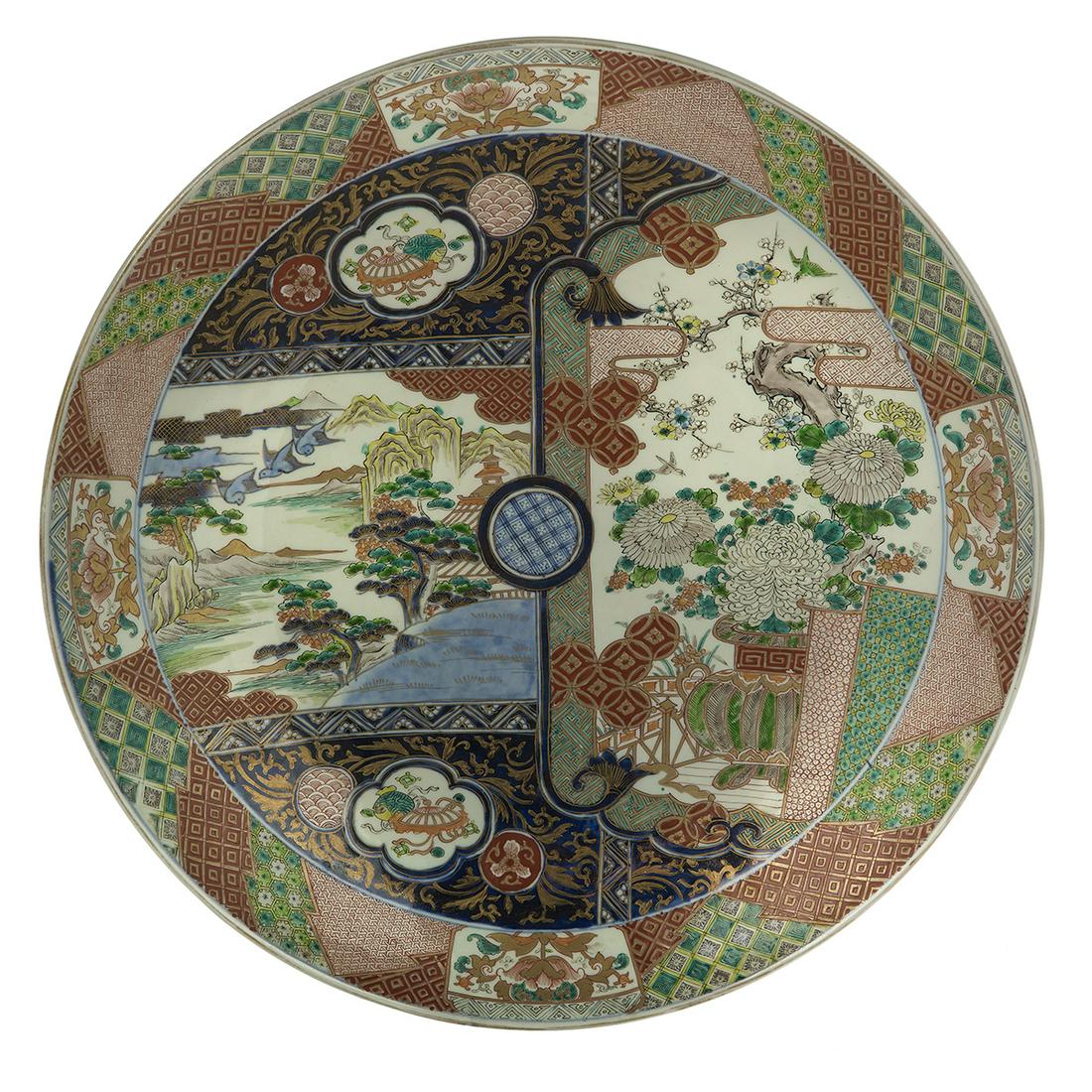 Large Japanese Imari Porcelain Charger (1 of 2)