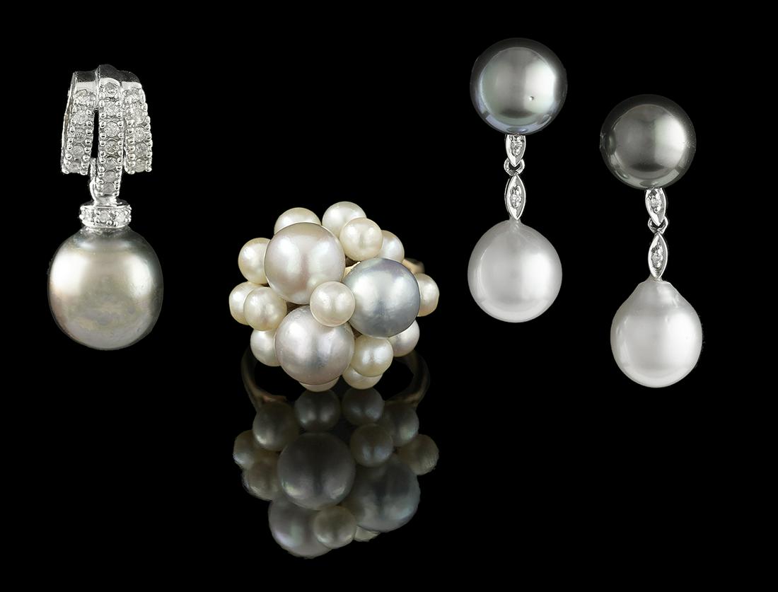 Pearl and Diamond Jewelry Suite (1 of 4)