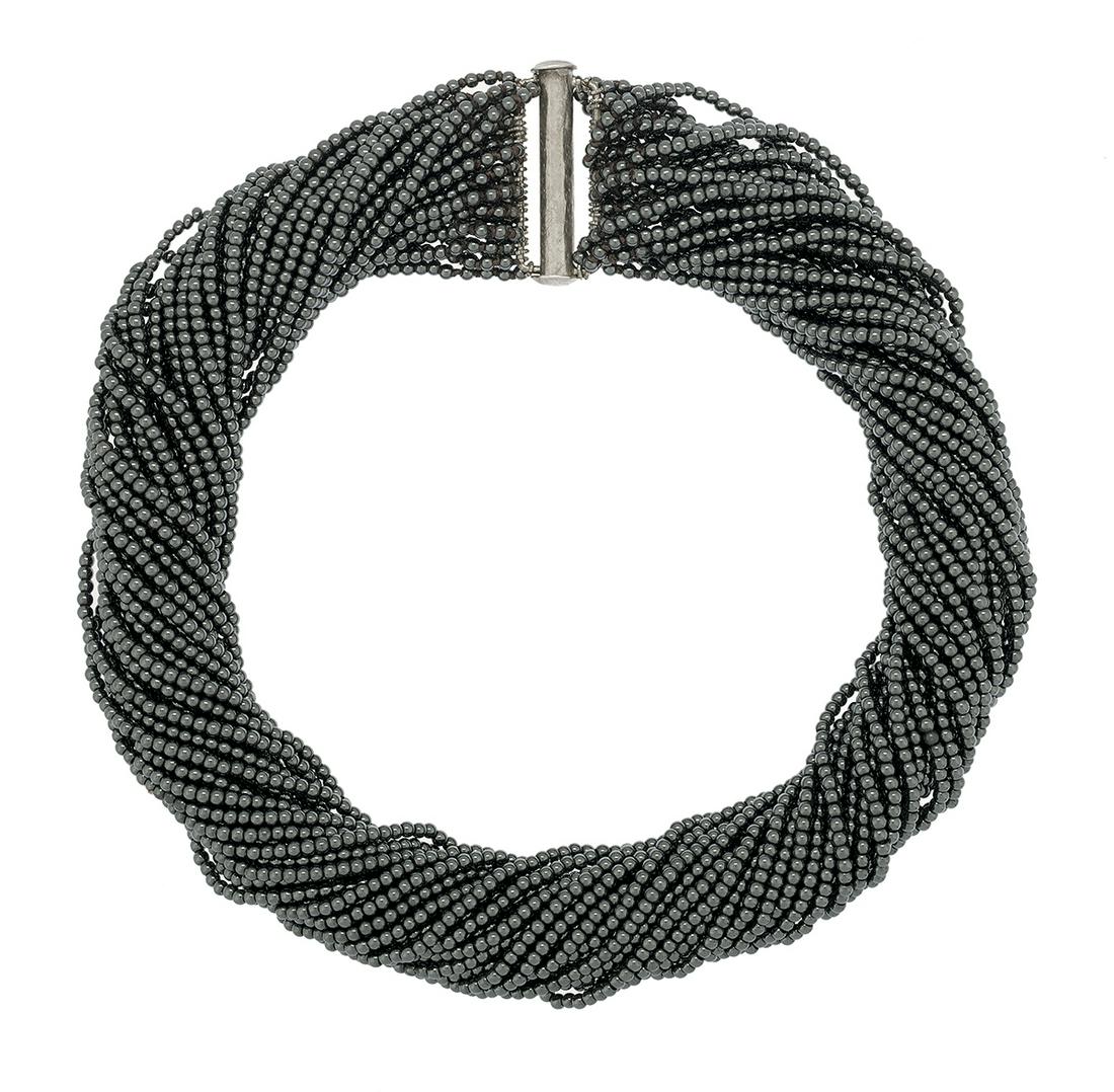 Multi-Strand Hematite Necklace (1 of 1)