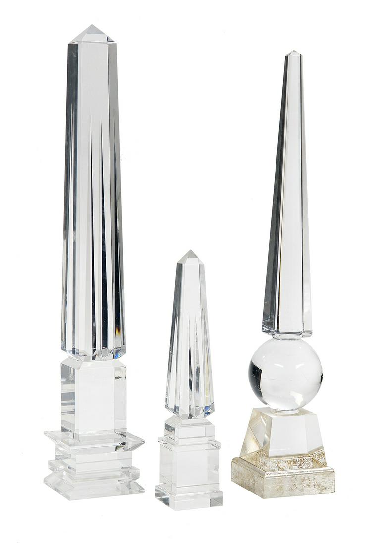 Collection of Three Acrylic Obelisks (1 of 1)