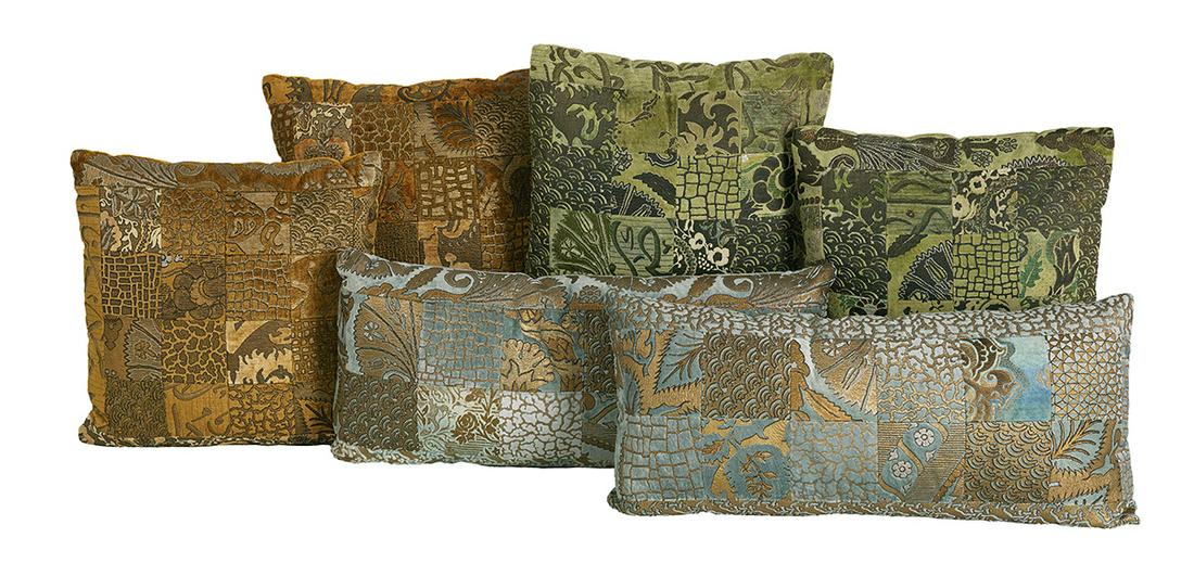 Collection of Six Contemporary Fortuny Pillows (1 of 1)