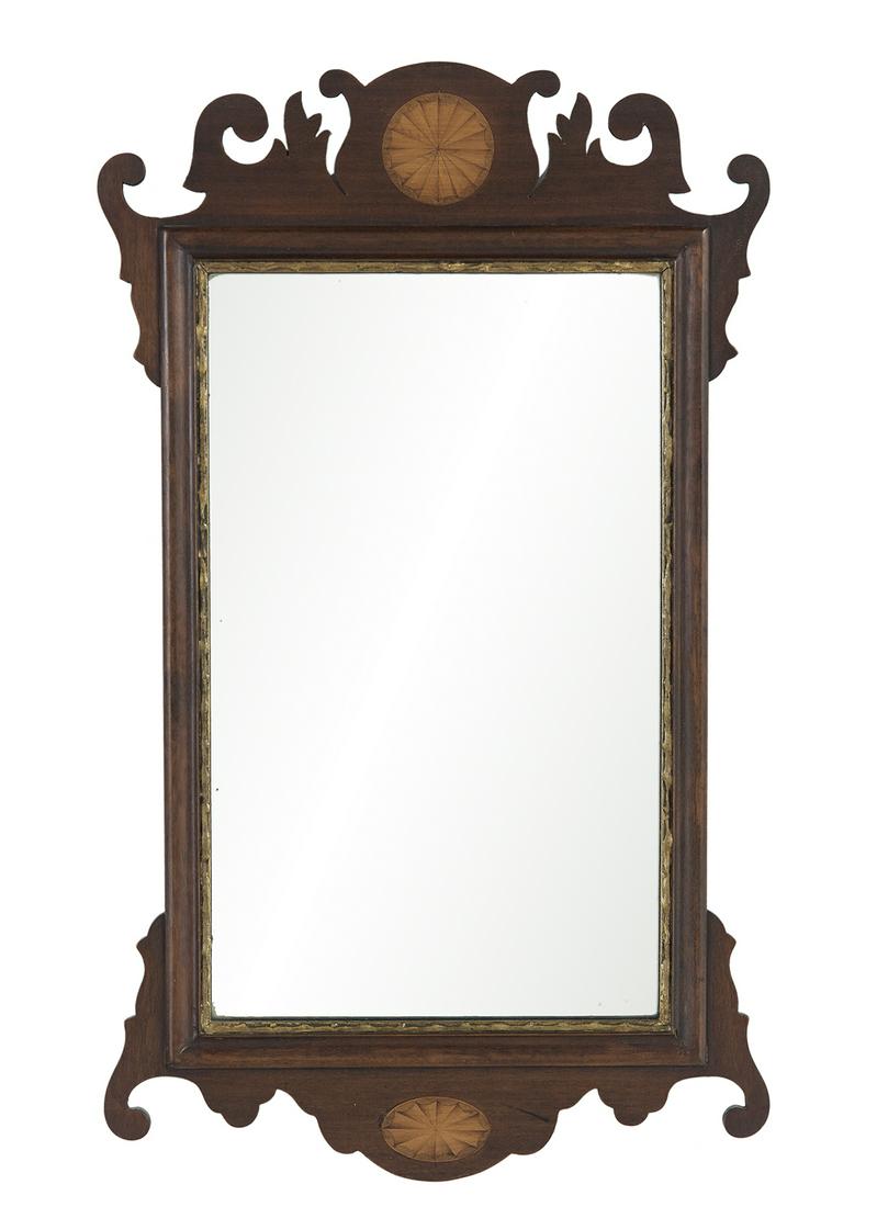 Colonial Revival Inlaid Mahogany Mirror (1 of 2)