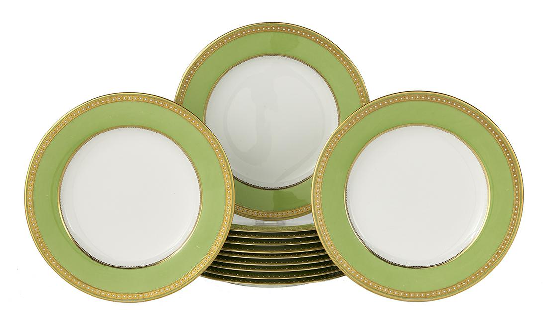 Set of Twelve Spode Porcelain Dinner Plates (1 of 3)