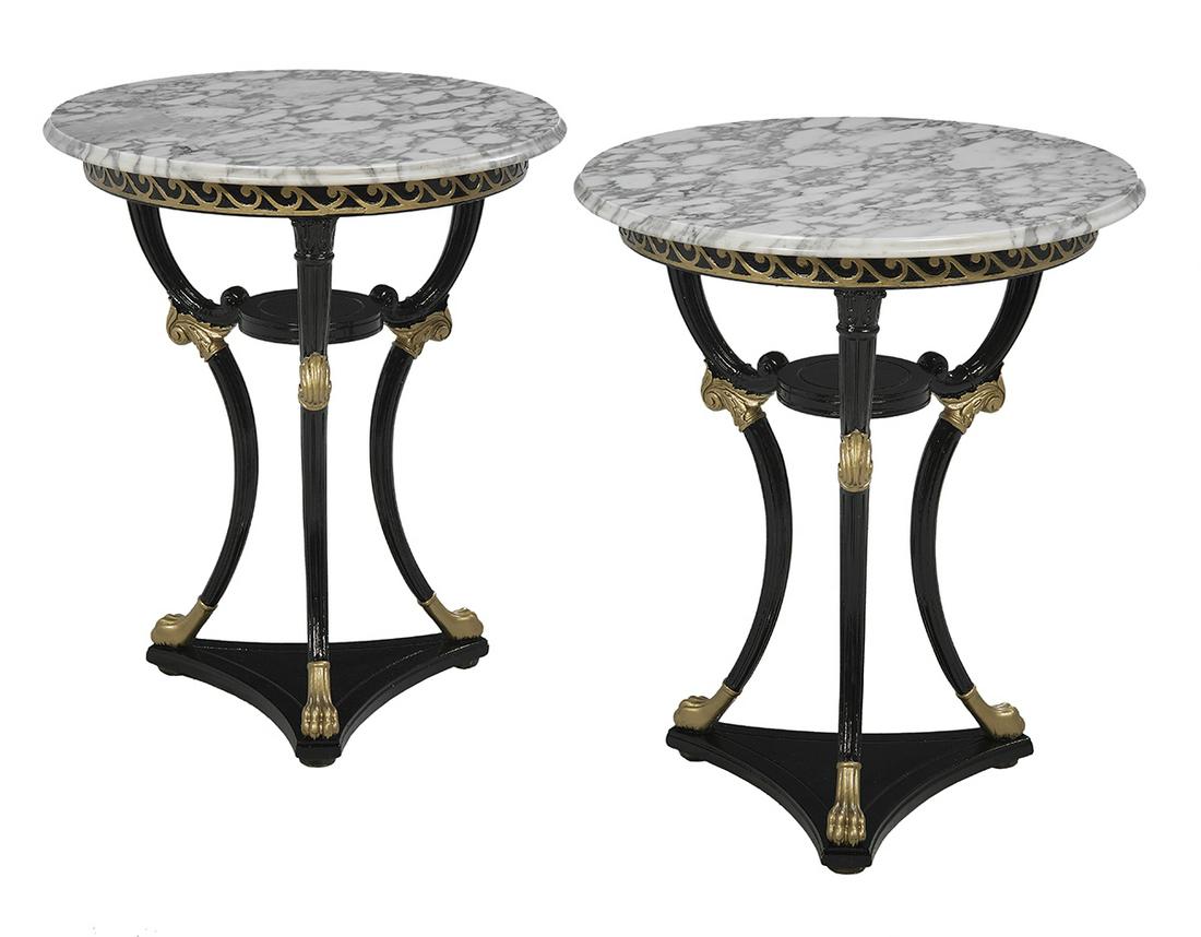 Pair of Regency-Style Marble-Top Gueridons (1 of 1)