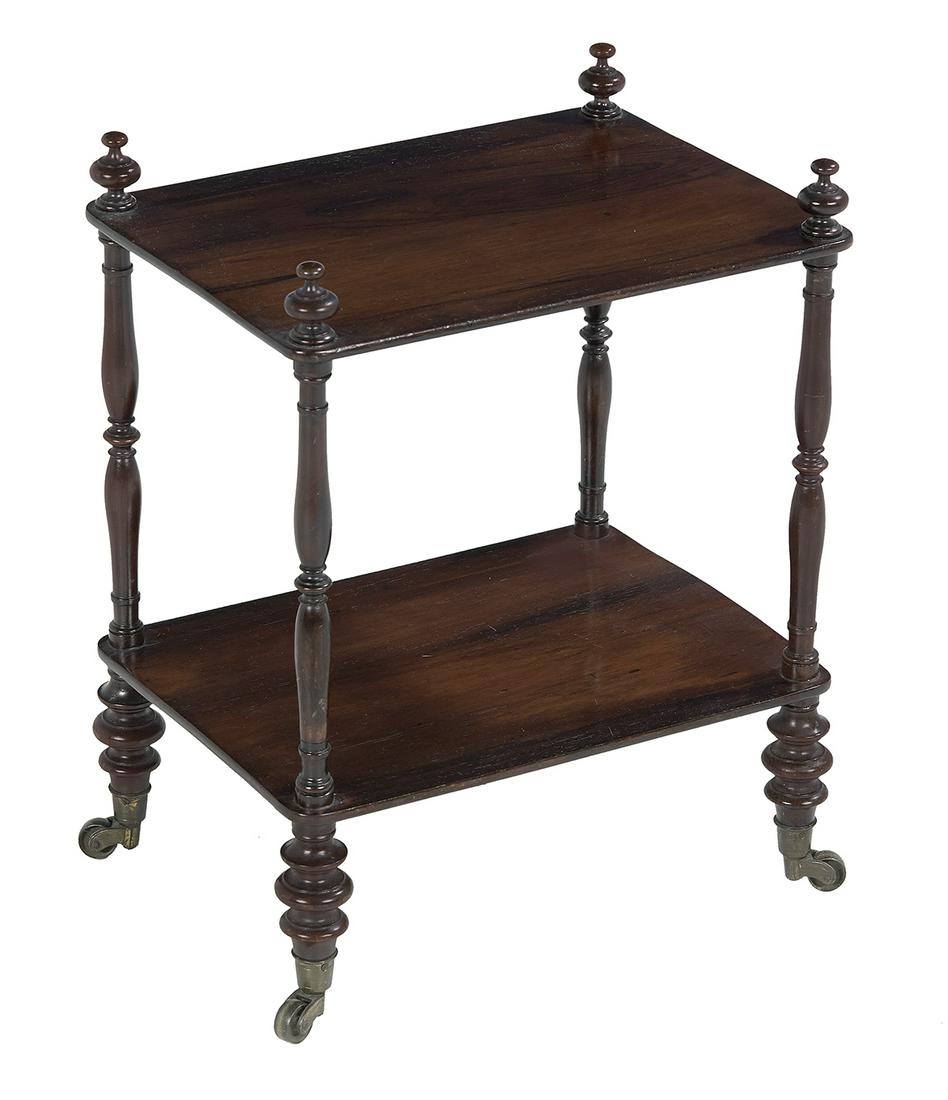 Late Regency Rosewood Two-Tiered Etagere Table (1 of 2)