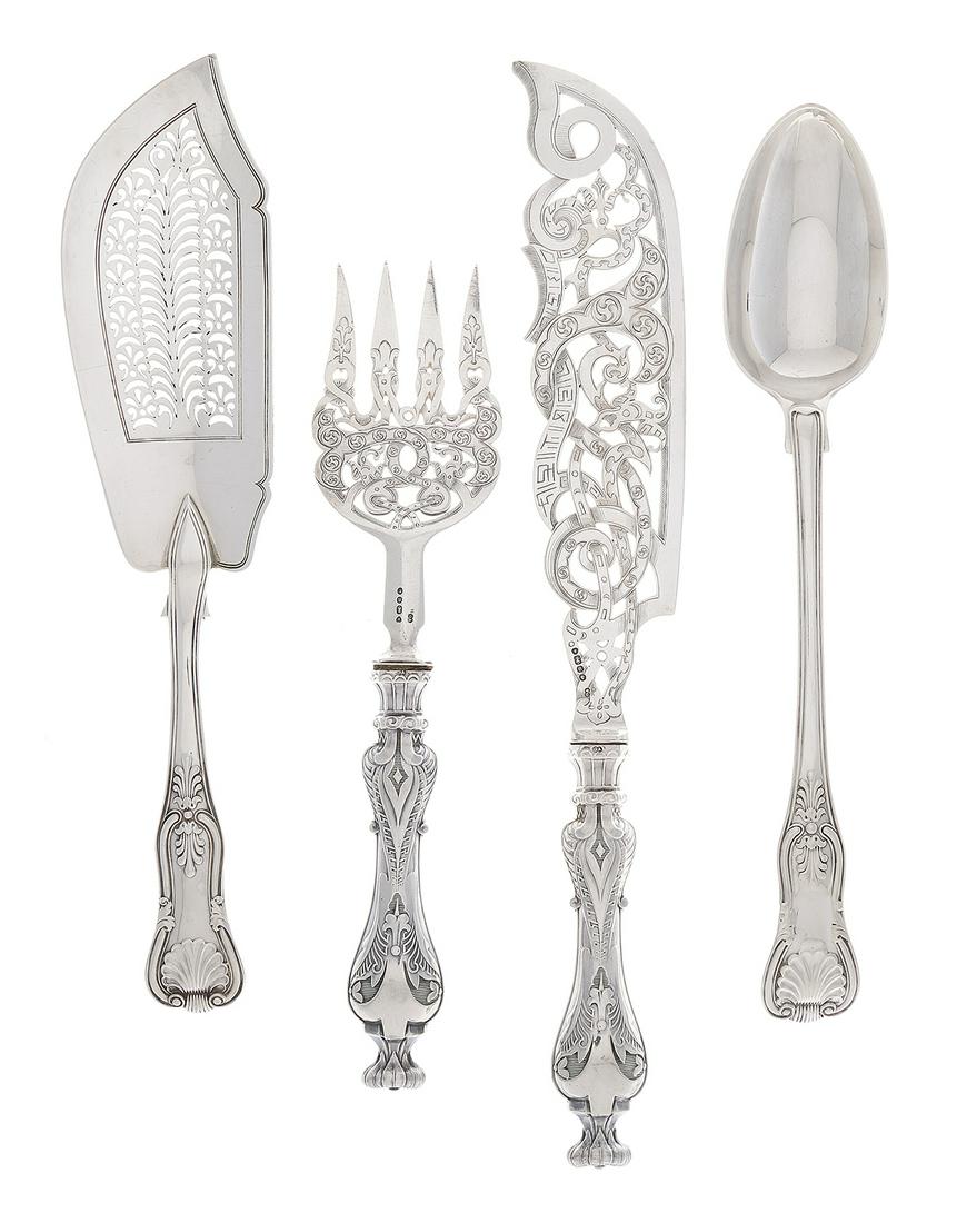 Four George IV Sterling Serving Pieces (1 of 1)