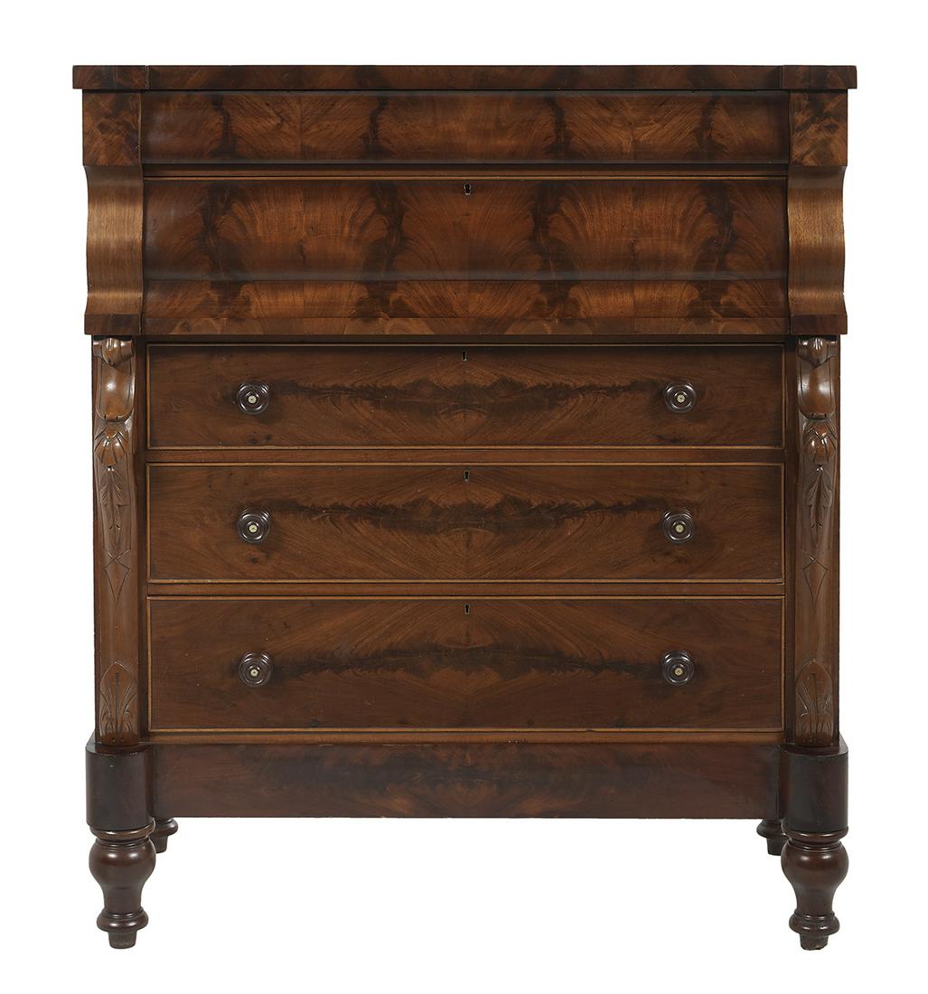Transitional William IV-into-Victorian Tall Chest (1 of 2)