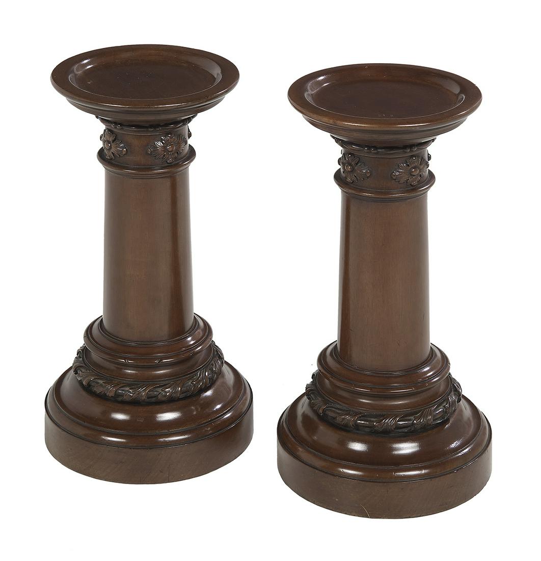 Pair of Victorian Mahogany Pedestals (1 of 1)