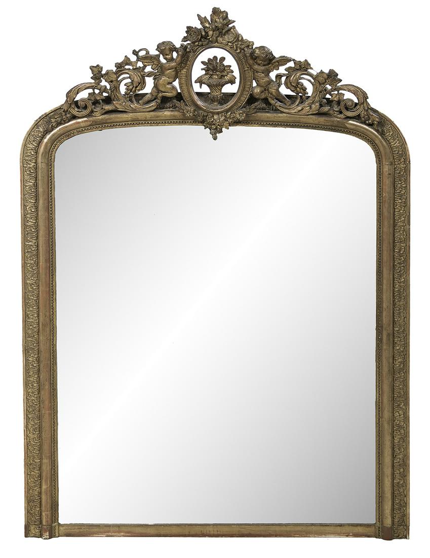Louis-Philippe Giltwood Overmantel Mirror (1 of 1)