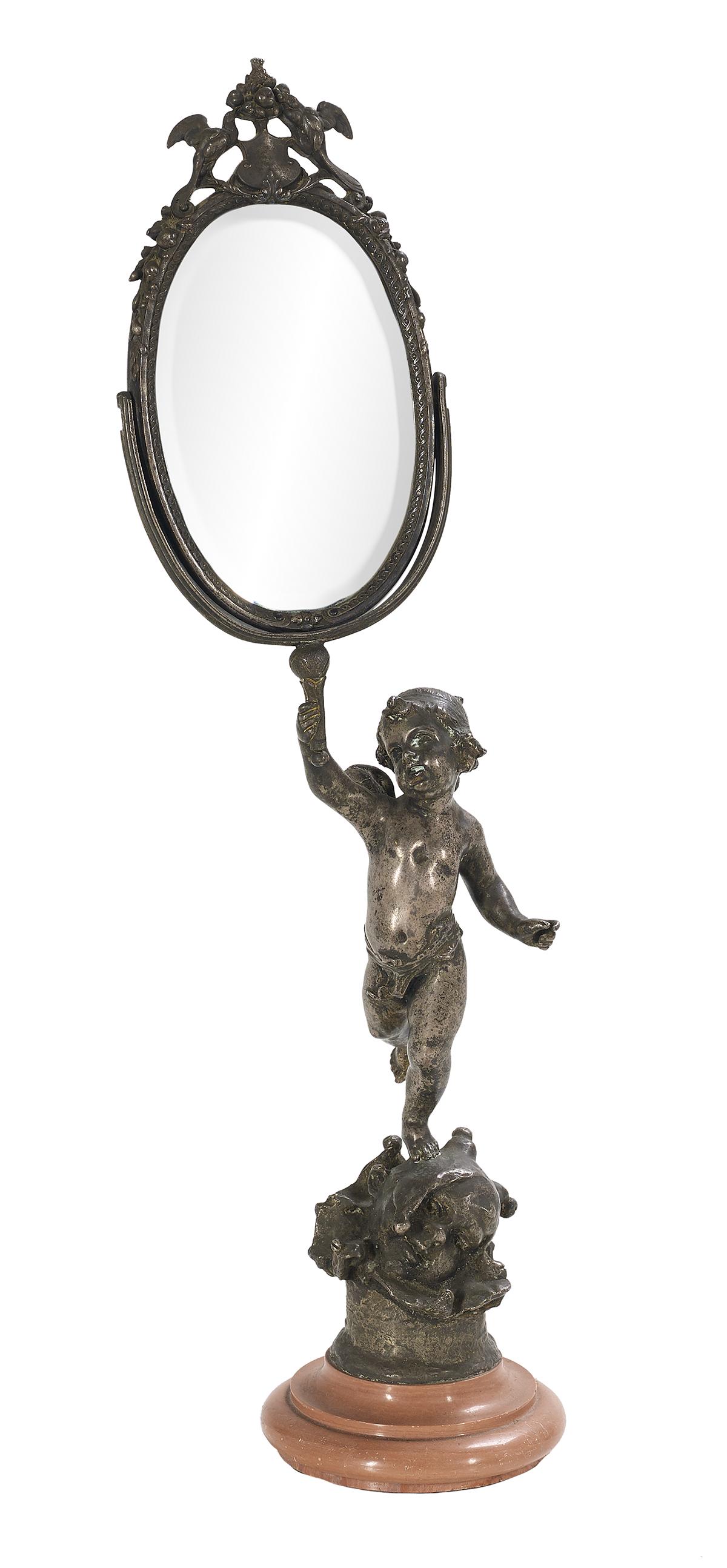 French Bronze, Marble and Glass Dressing Mirror (1 of 1)