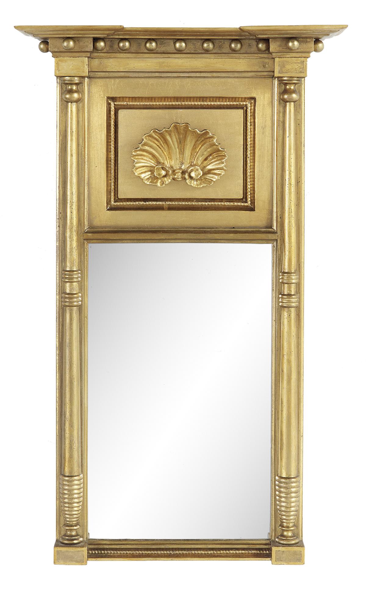 Neoclassical Giltwood Tabernacle Mirror (1 of 2)