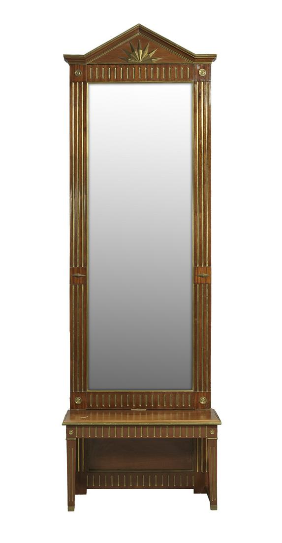 Baltic Neoclassical-Style Mahogany Pier Mirror (1 of 1)