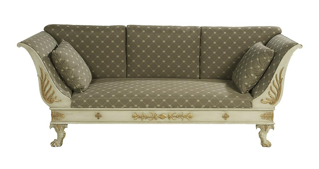 Neoclassical Polychrome Settee (1 of 2)