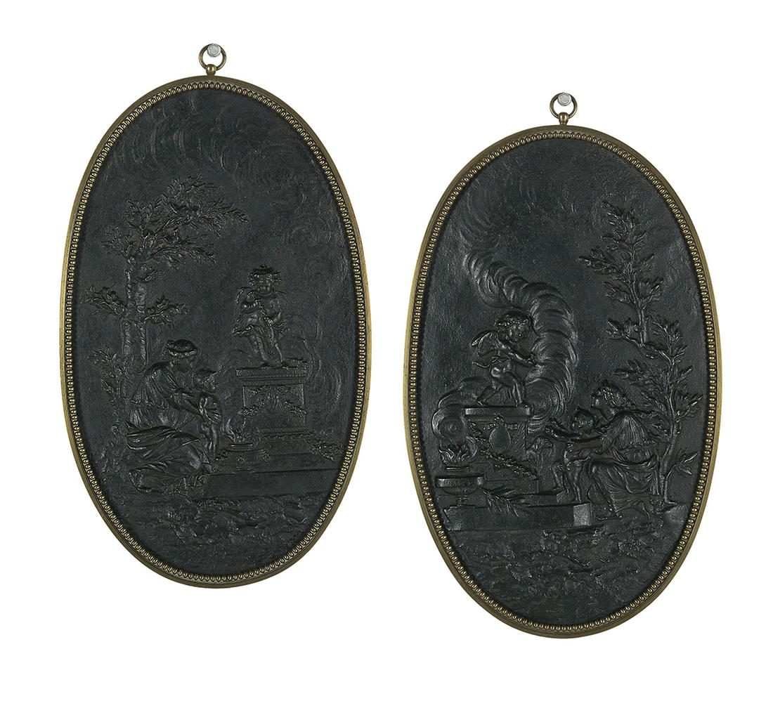 Pair of Cast Iron Neoclassical Plaques (1 of 3)