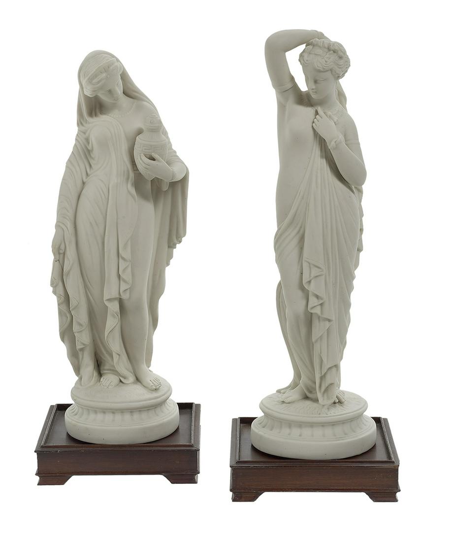Two Parian Classical Figures of Ruth and Rebekah (1 of 2)