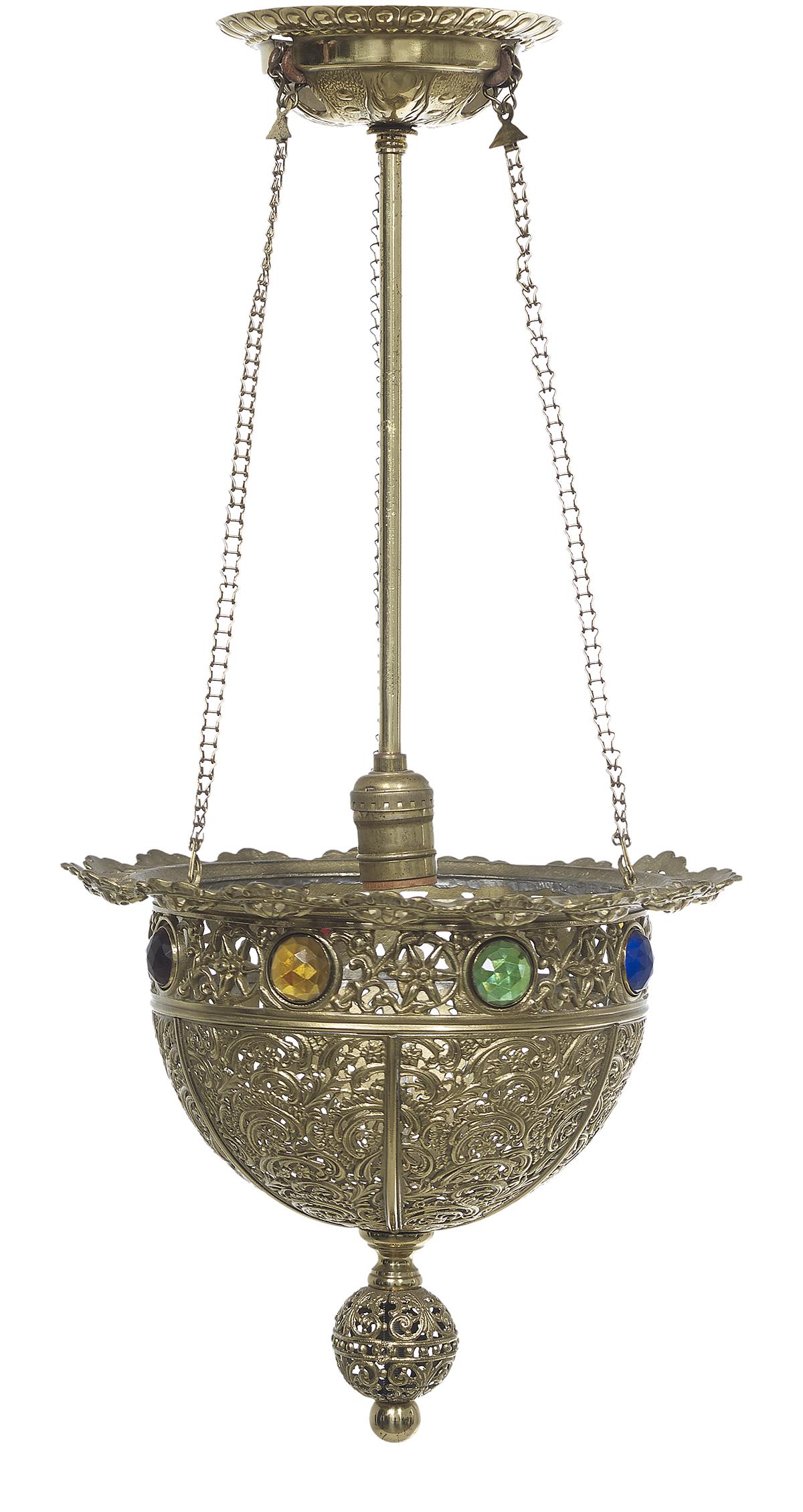 Renaissance Revival-Style Brass Hall Lantern (1 of 1)