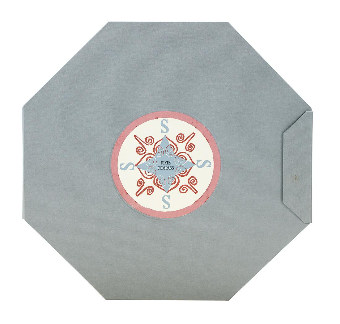 Ke Francis (USA/Tennessee, b. 1945) Dixie Compass: Ke Francis (American/Tennessee, b. 1945) Dixie Compass Tupelo, Mississippi: Hoopsnake Press, 1994, octagonal letterpress book with woodcuts and five photographic prints, this numbered 2 of a limited e
