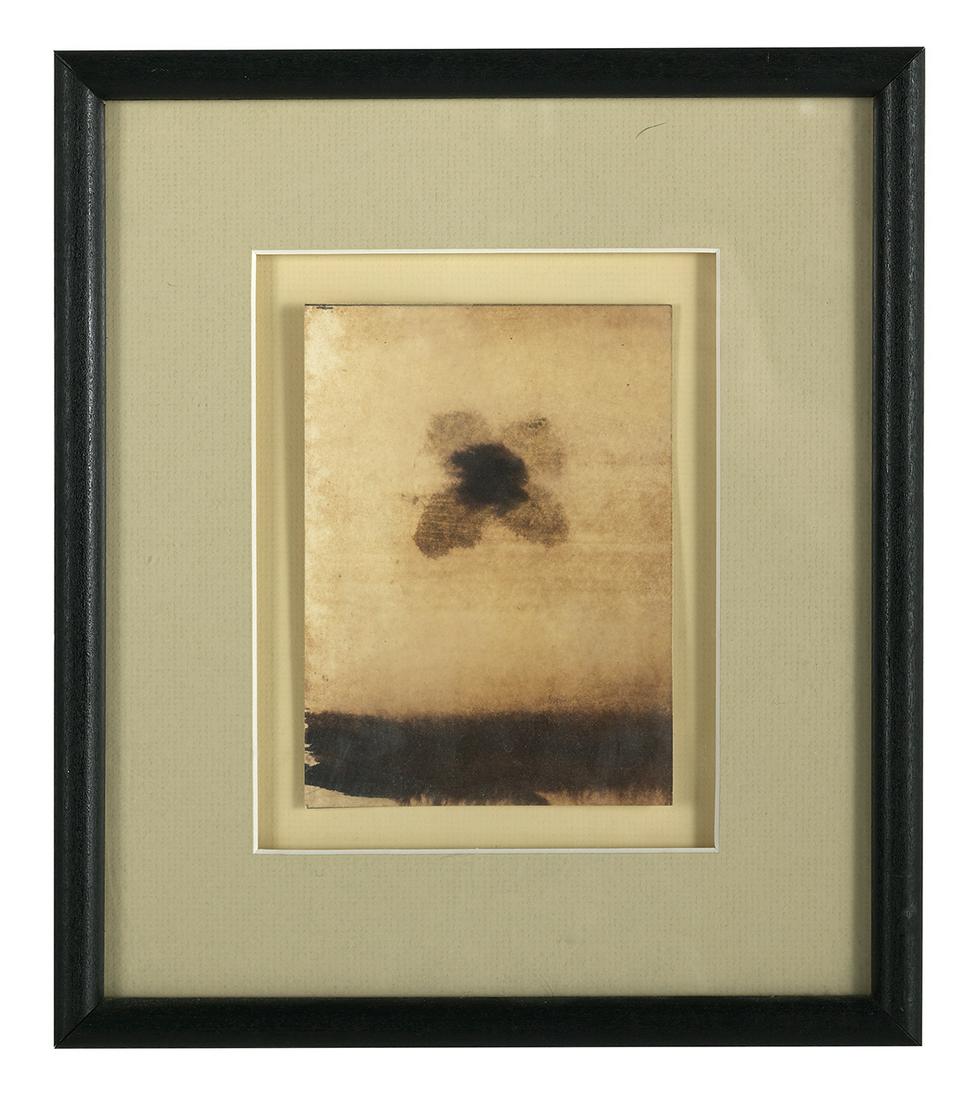 Ross Bleckner (USA, b. 1949): Ross Bleckner (American, b. 1949) "Untitled", 1993 watercolor with wax on paper unsigned, label en verso with artist, medium, and notation that piece was sold for the DIFFA benefit on Fire Island, tog