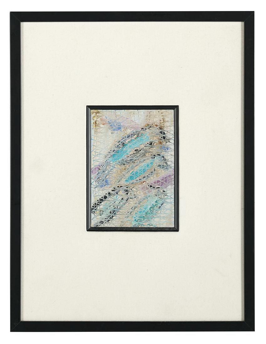 Hunt Slonem (US, b. 1951): Hunt Slonem (American, b. 1951) "Untitled" oil on canvas unsigned. Framed. 6-3/4" x 5-7/8", framed 19" x 14-1/2" Provenance: CRIA (Community Research Initiative on AIDS) benefit, 2002.