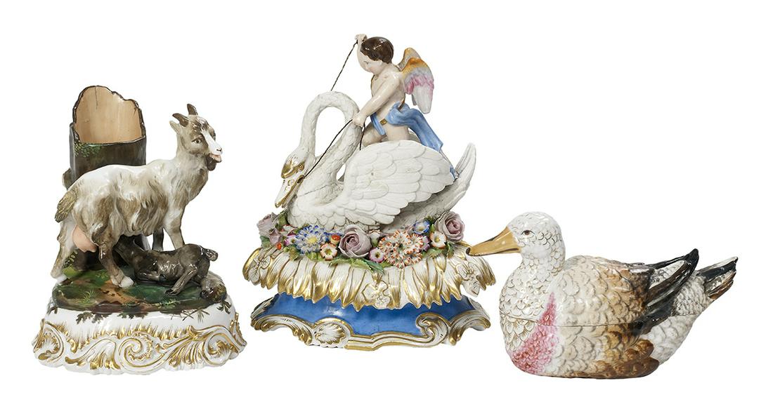 Three Jacob Petit Paris Porcelain Figural Objects (1 of 4)