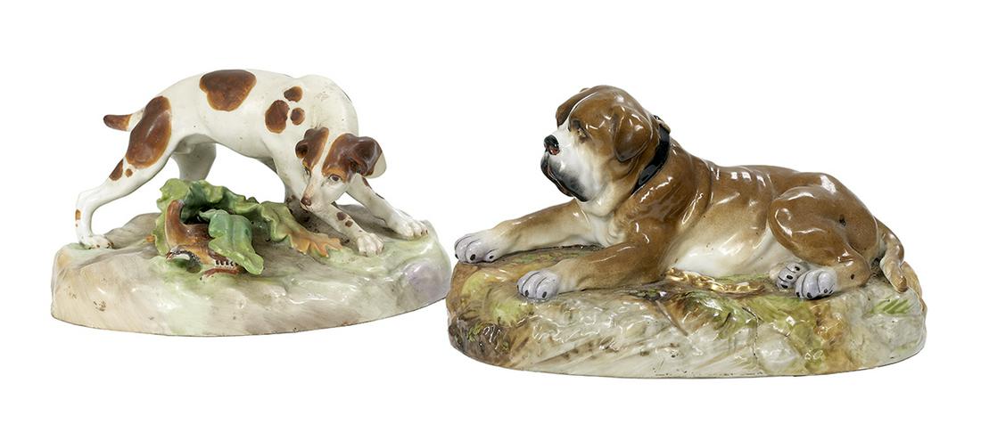 Two Jacob Petit Paris Porcelain Dog Figures (1 of 4)