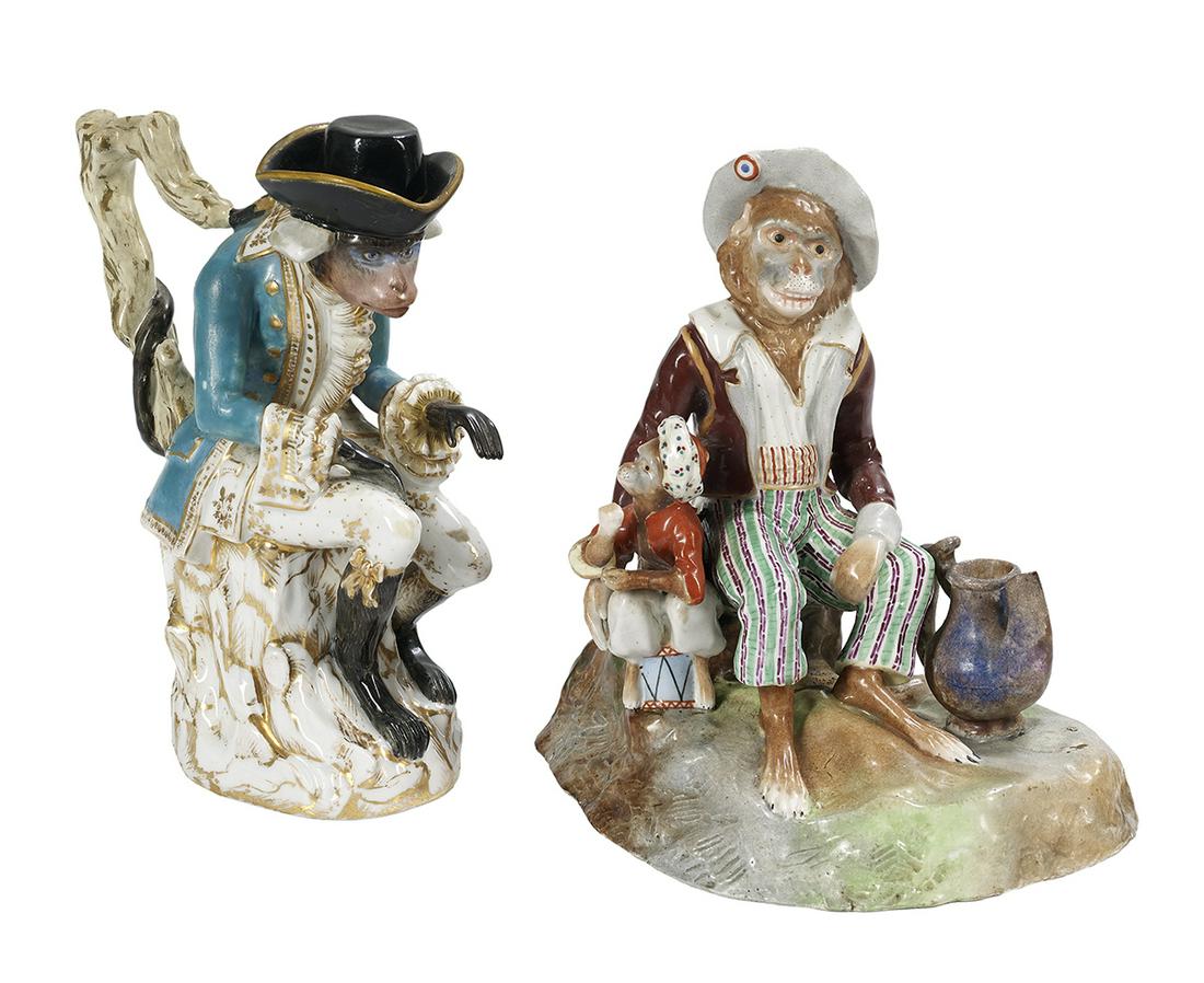 Two Jacob Petit Paris Porcelain Monkey Figures (1 of 4)