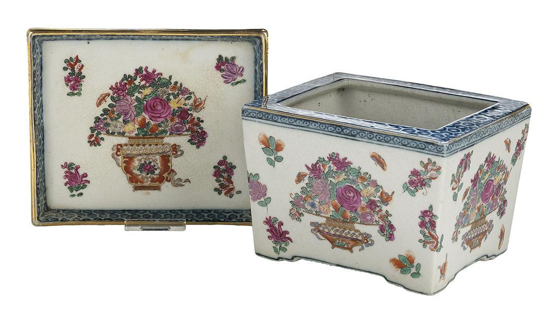 Charles X-Style Porcelain Cachepot and Stand (1 of 2)