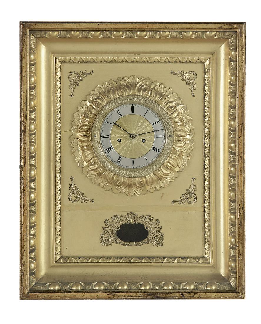 Charles X Giltwood and Metal Picture Frame Clock (1 of 1)