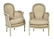 Pair of Louis XVI-Style Polychrome Bergeres