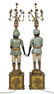 Balinese-Style Painted & Metal Figural Torcheres - 2