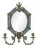 French-Style Bronze & Porcelain Mirrored Sconces - 3